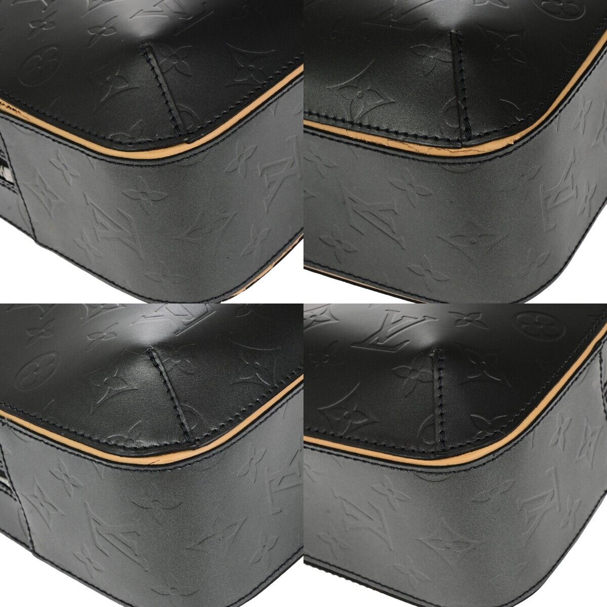 LOUIS VUITTON Malden Hand Tote Bag Monogram Mat Leather Black M55132 84ED237