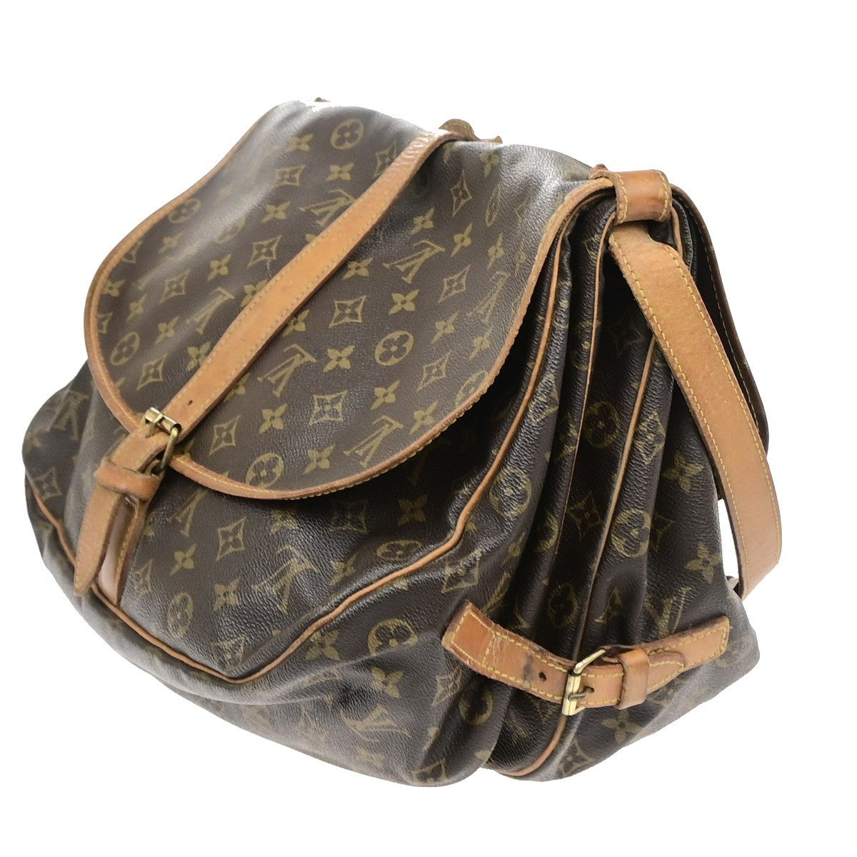 LOUIS VUITTON Saumur 35 Shoulder Bag Monogram Leather BN France M42254 80YJ223
