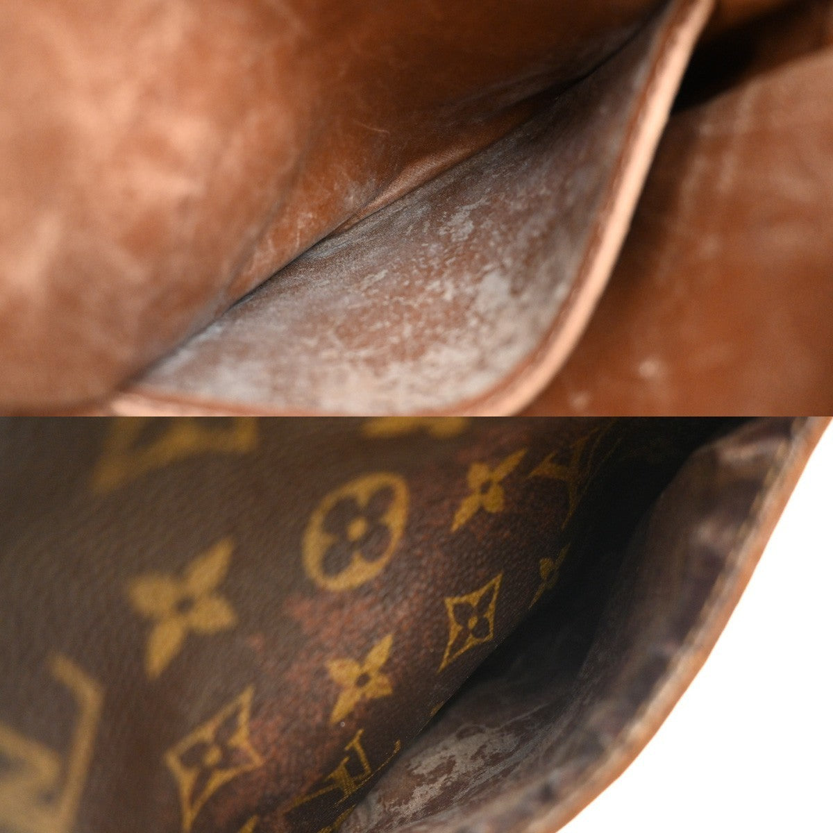 LOUIS VUITTON Danube Shoulder Bag Monogram Leather Brown France M45266 31KP356