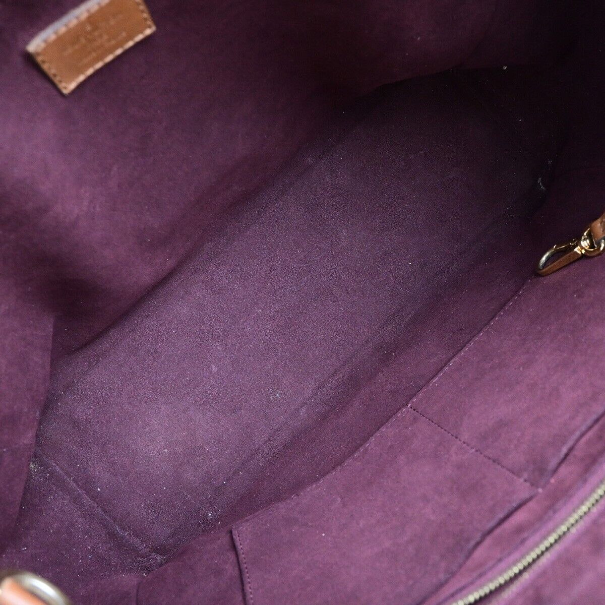 LOUIS VUITLOUIS LV Logo Greenwich Hand Bag Damier Leather Brown N41337 79ED031