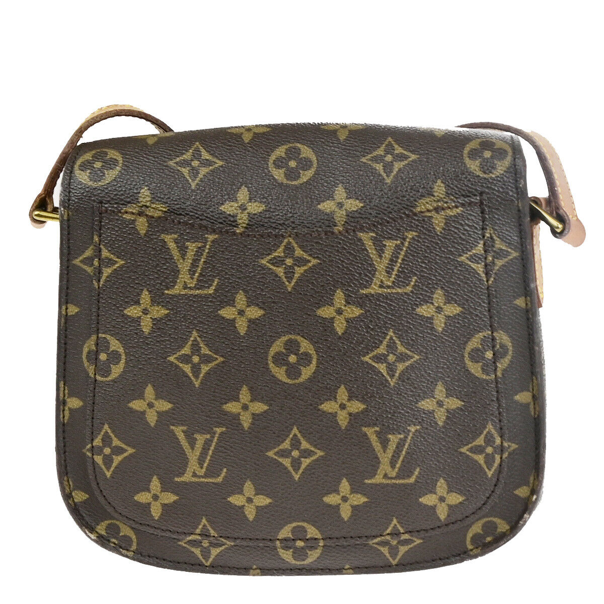 LOUIS VUITTON Saint Cloud MM Shoulder Bag Monogram Leather Brown M51243 80YG517