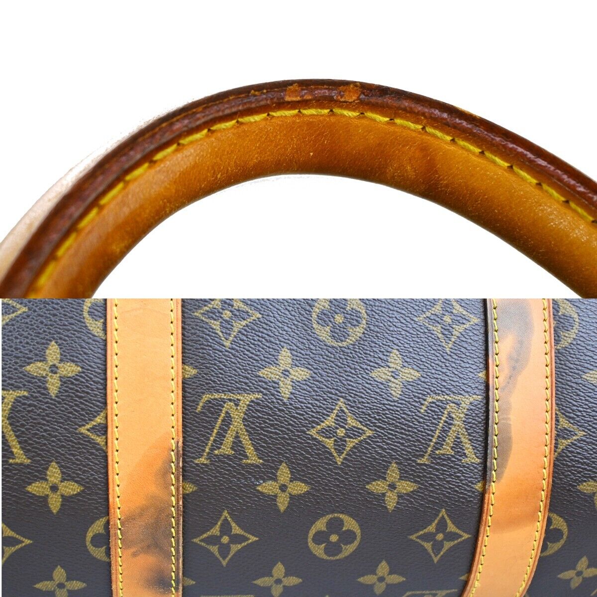 LOUIS VUITTON Keepall 50 Travel Hand Bag Monogram Leather Brown M41426 72YG737