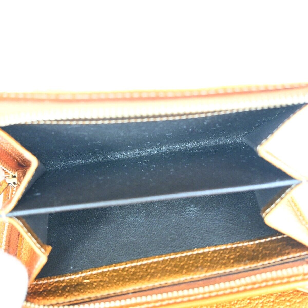 GUCCI GG Pattern Bifold Wallet Purse Canvas Leather Brown Orange Gold 69SH092