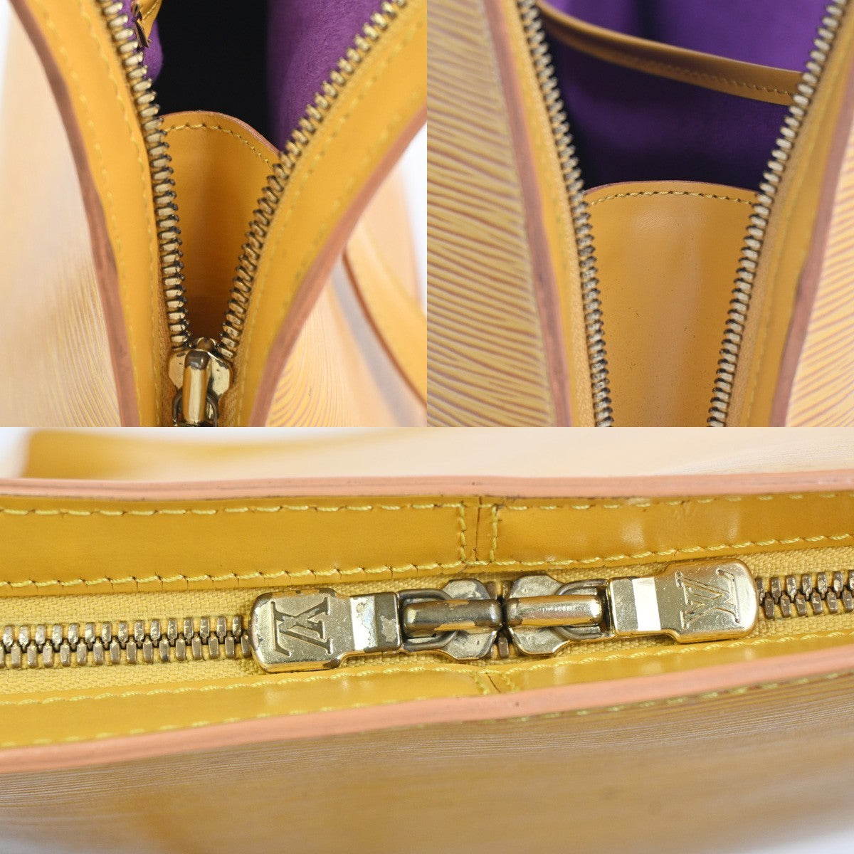 LOUIS VUITTON LV Lussac Shoulder Bag Epi Leather Yellow France M52289 36KC727