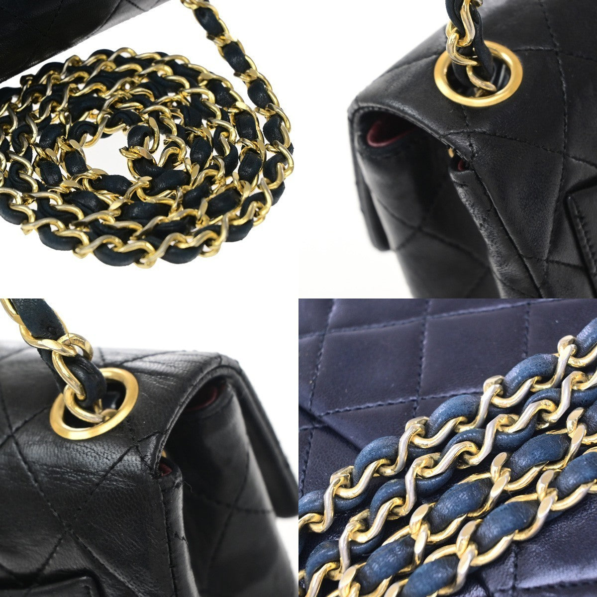 CHANEL CC Mini Matelasse Chain Shoulder Bag Leather Black GHW Vintage 805RP189