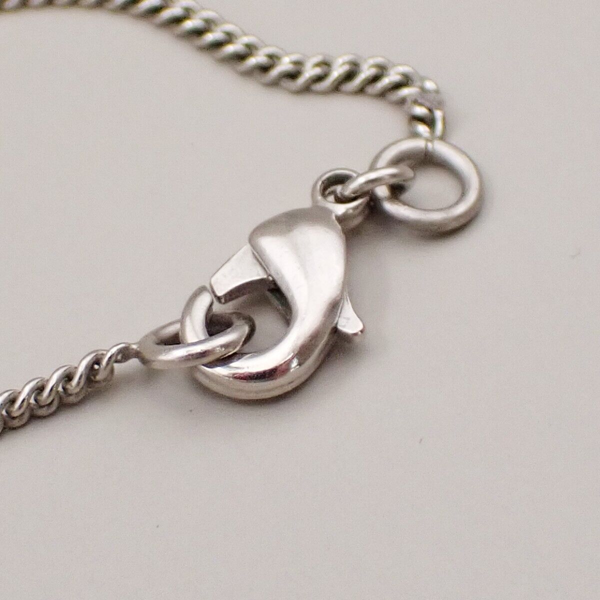 CHANEL CC Logo Chain Necklace B10A Pendant Plastic Silver Accessory 84KA430
