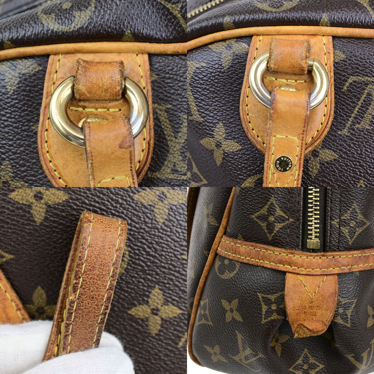 LOUIS VUITTON Montorgueil PM Shoulder Bag Monogram Leather Brown M95565 85SJ491