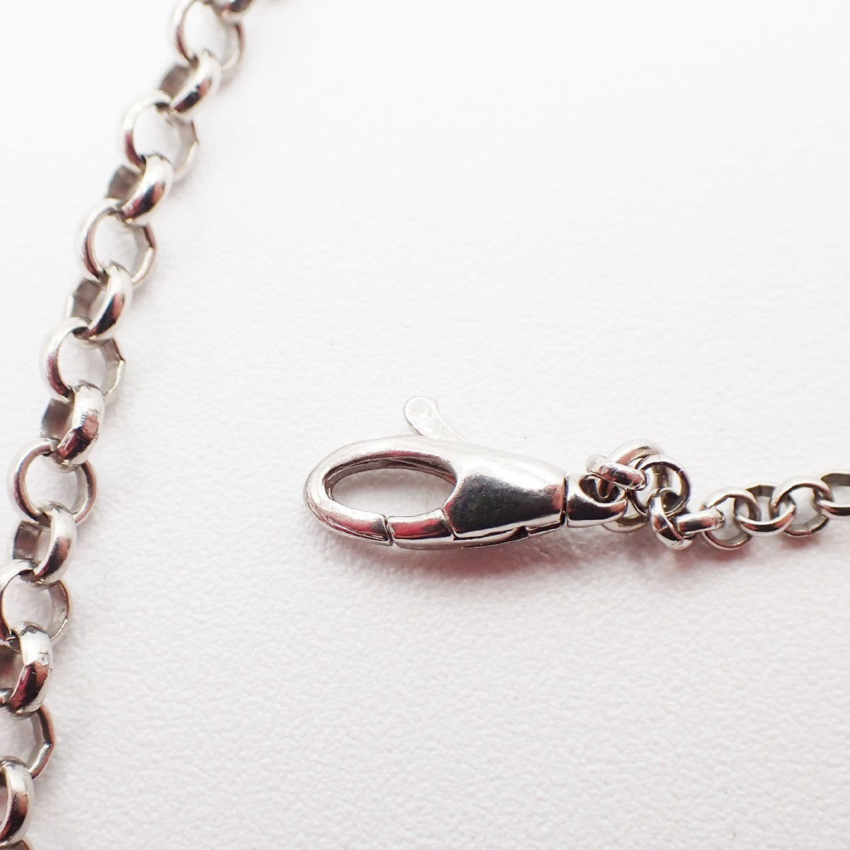 GUCCI Logo Interlocking G Chain Necklace AG925 Silver Italy 01KP557