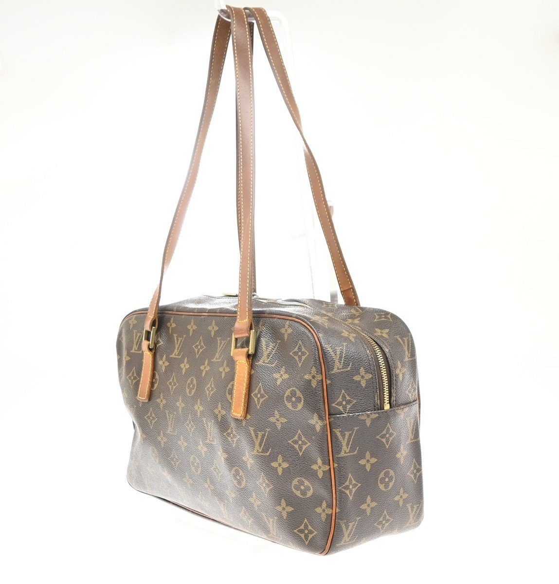 LOUIS VUITTON LV Logo Cite GM Shoulder Bag Monogram Leather Brown M51181 86MA527