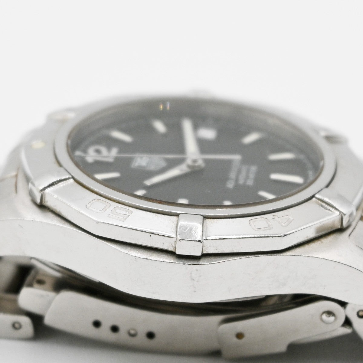 TAG HEUER Aquaracer 300M Watch 39mm WAF2110 Automatic Black Dial Date SS 23LC585