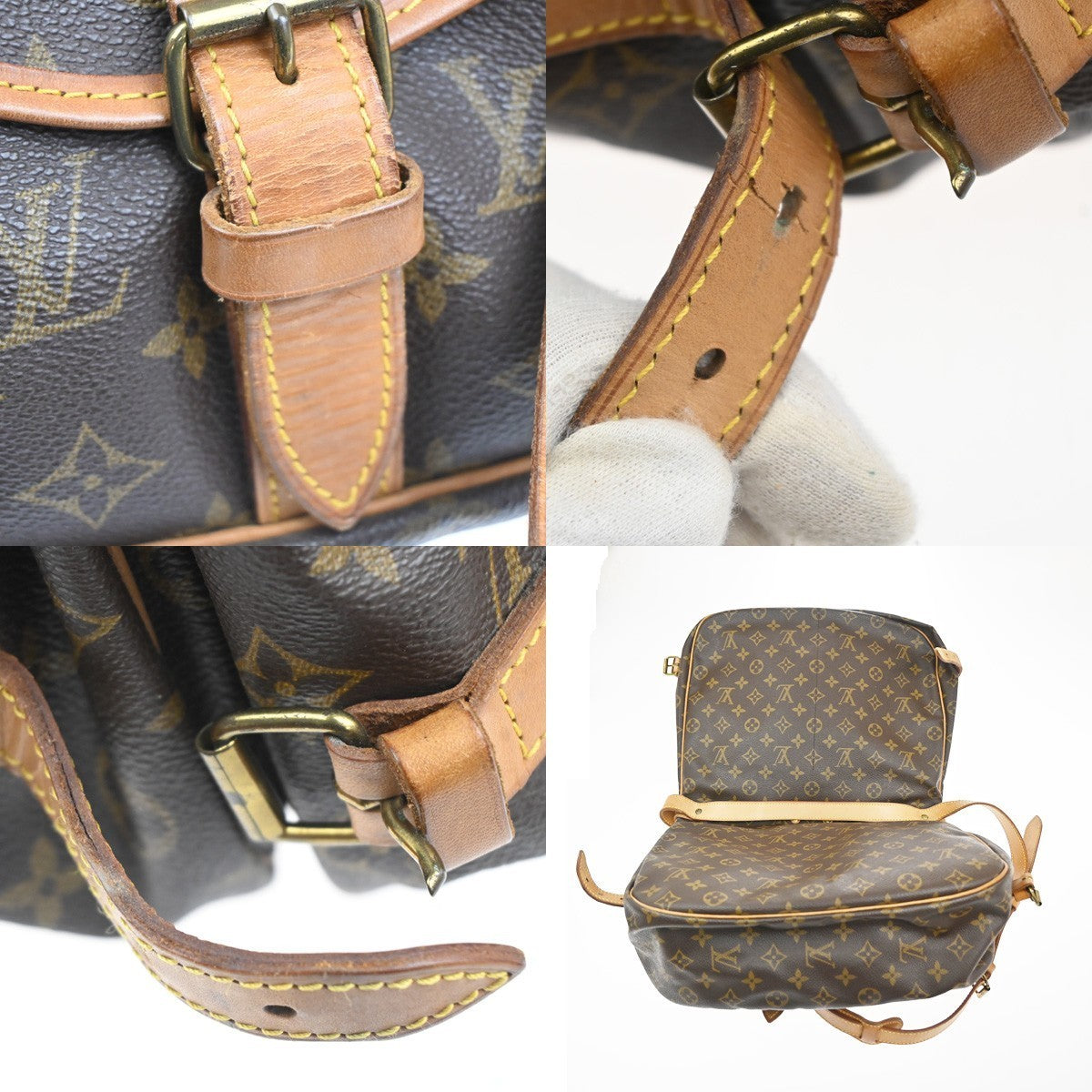 LOUIS VUITTON Saumur 35 Shoulder Bag Monogram Leather BN France M42254 84CA597