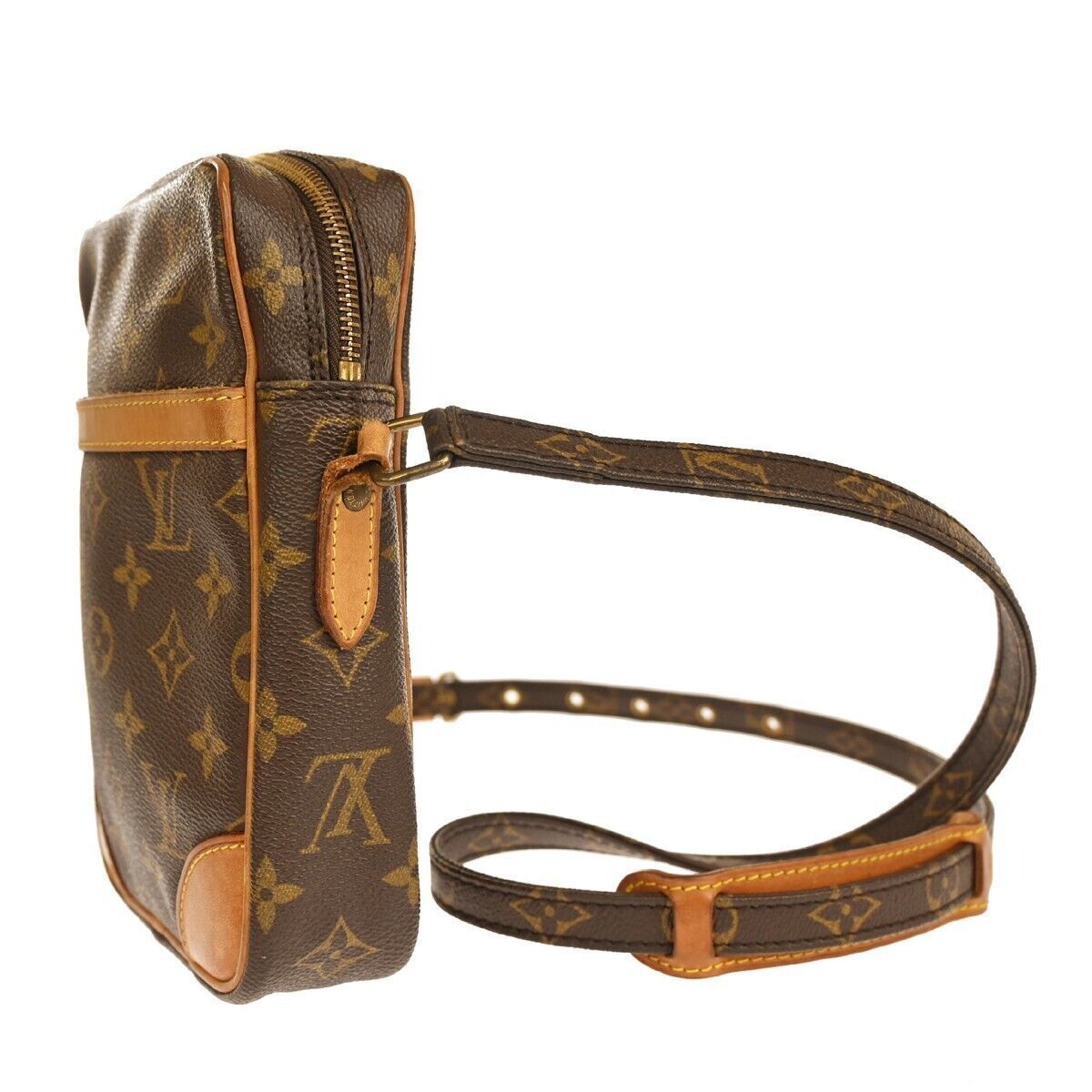 LOUIS VUITTON Danube Shoulder Bag Monogram Leather Brown France M45266 31GA141