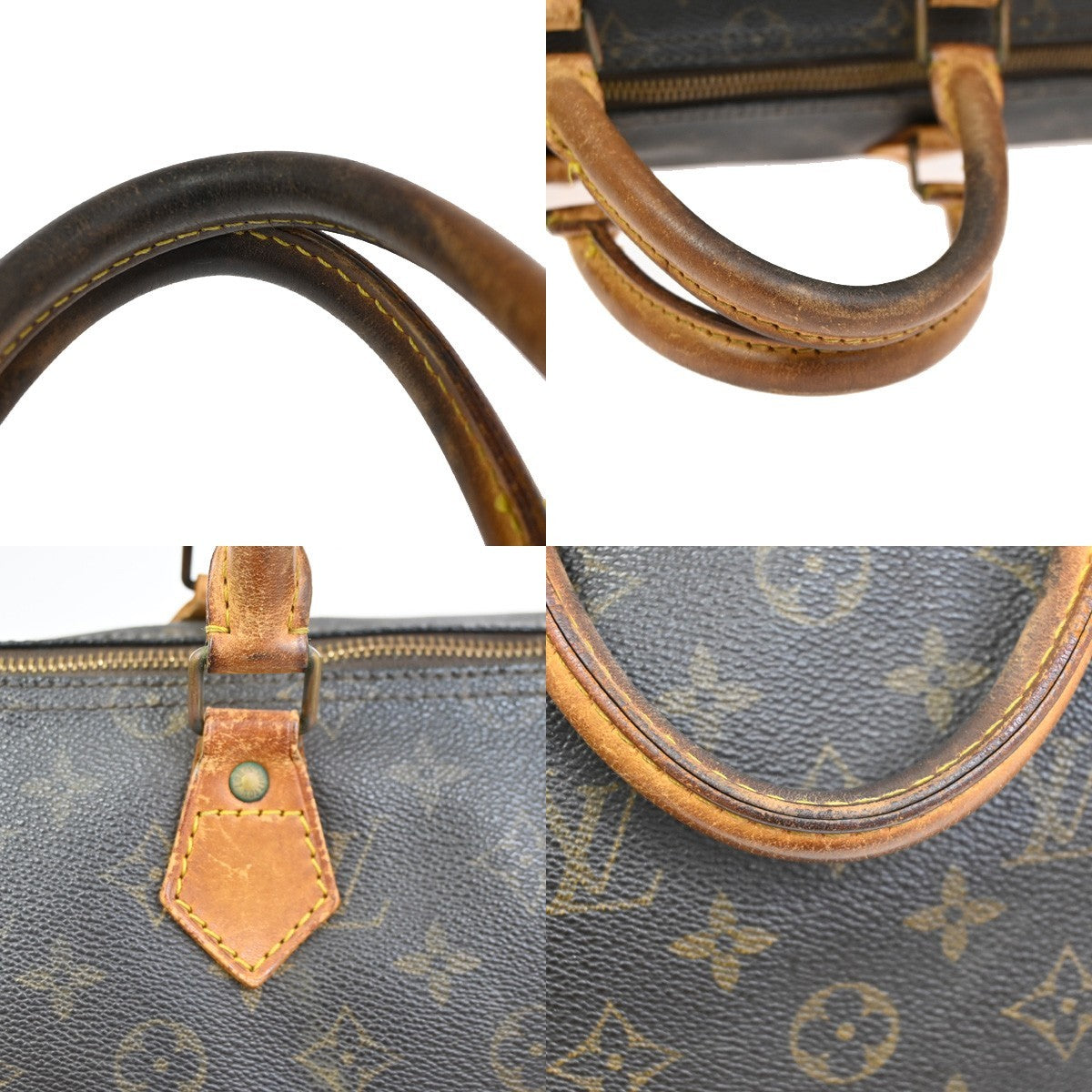 LOUIS VUITTON Speedy 35 Travel Hand Bag Monogram Leather Brown M41524 64TA279