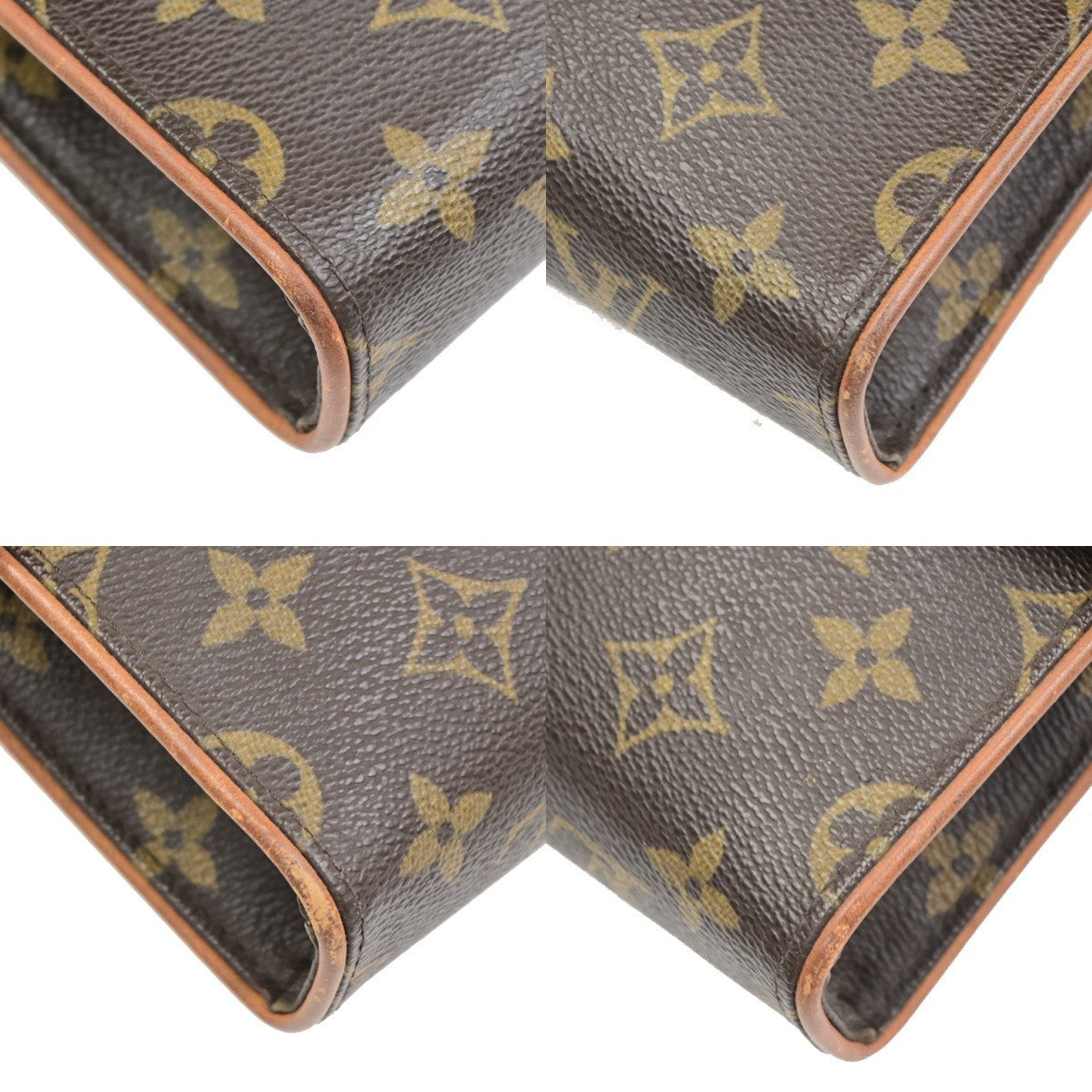LOUIS VUITTON Pochette Florentine Bum Bag Monogram Leather Brown M51855 33PA133