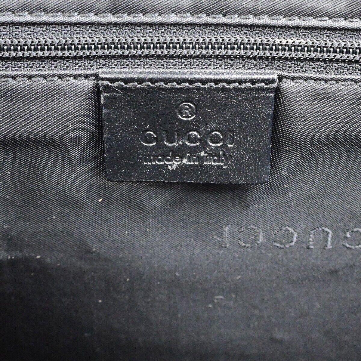 GUCCI Logo Jackie GG Pattern Shoulder Hand Bag Canvas Leather Black SHW 62EC878