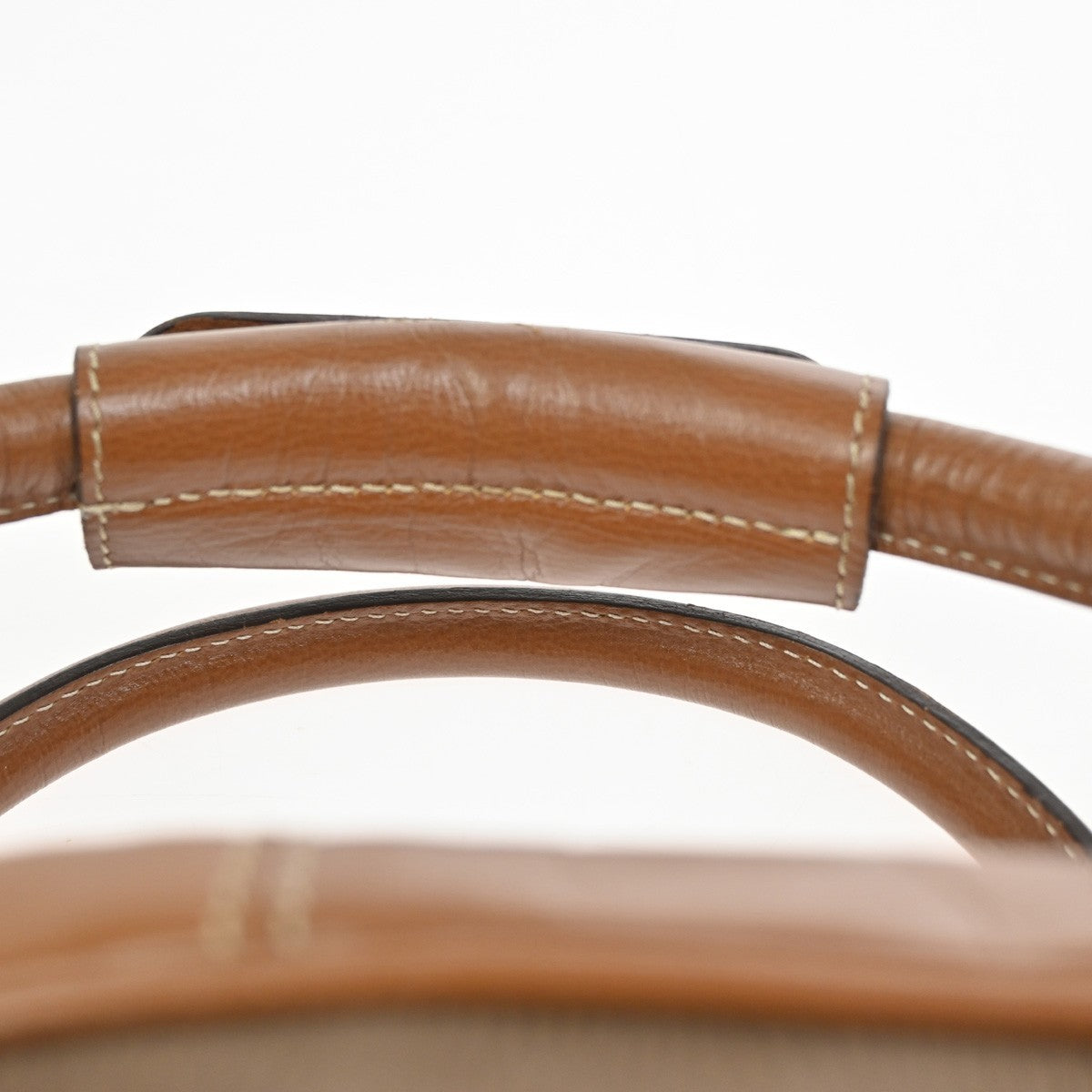 LOEWE LOGO Velazquez Travel 2Way Shoulder Hand bag Suede Leather Brown 31TA577