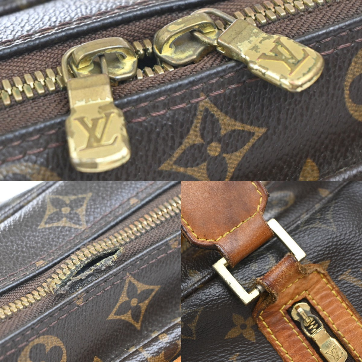 LOUIS VUITTON Sac Bosphore 2way Hand Bag Monogram Leather Brown M40043 66EF788