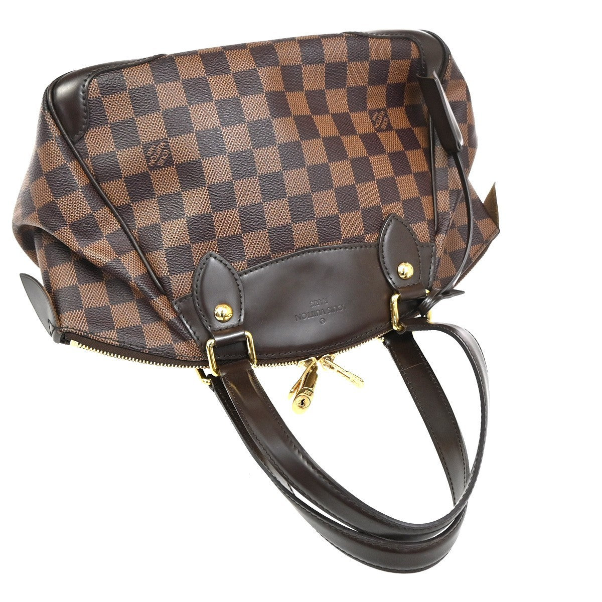 LOUIS VUITTON Verona PM Shoulder Bag Damie Ebene Leather Brown N41117 95TA517