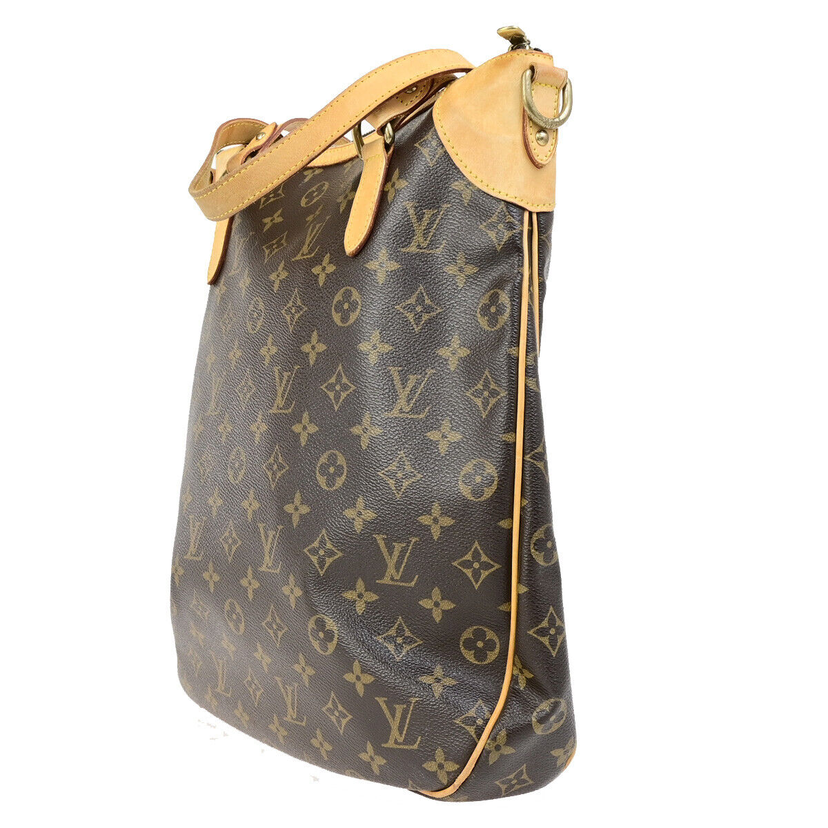 LOUIS VUITTON Odeon GM Hand Bag Monogram Leather Brown Gold M56388 74YG531