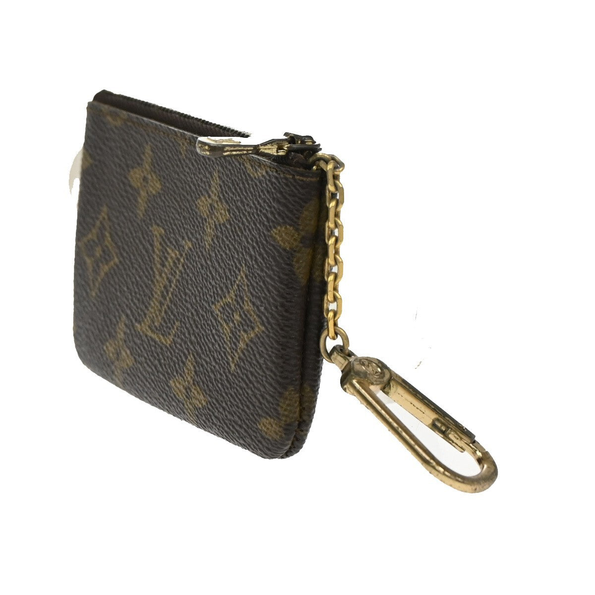 LOUIS VUITTON LV Pochette Cle Coin Case Monogram Leather Brown M62650 09EE241