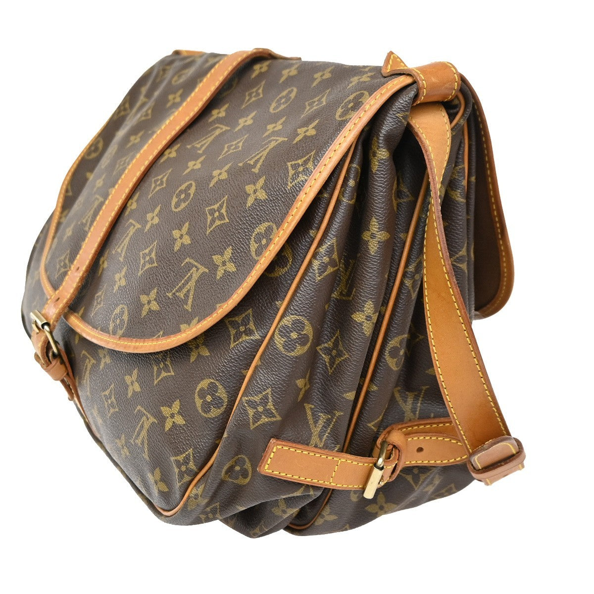 LOUIS VUITTON Saumur 35 Shoulder Bag Monogram Leather BN France M42254 78ZA081