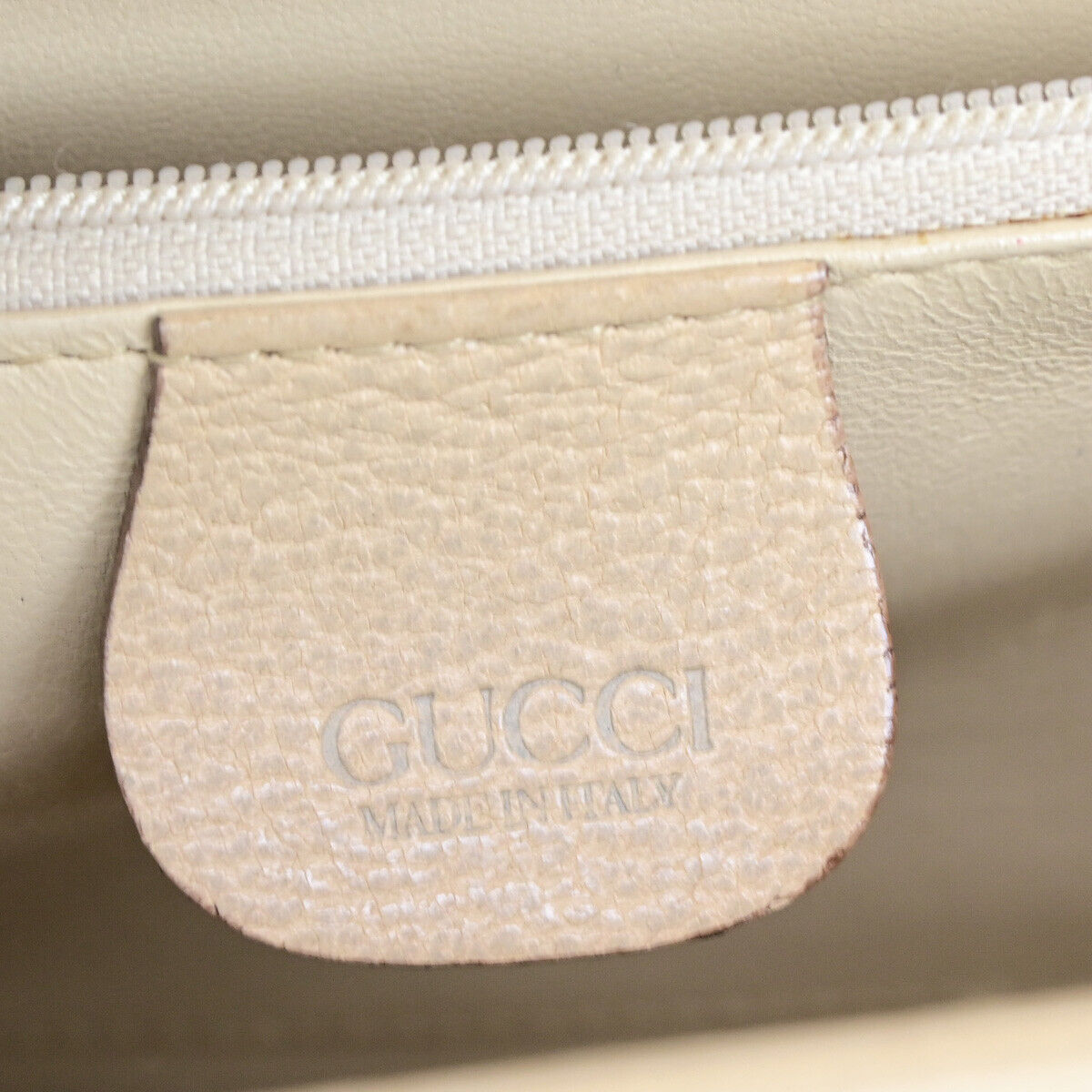 GUCCI Logo Bamboo 2Way Shoulder Hand Bag Leather Beige GHW Italy 95YG616