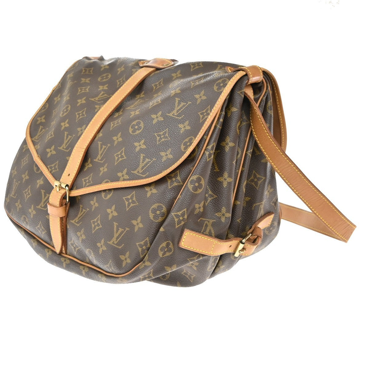 LOUIS VUITTON Saumur 35 Shoulder Bag Monogram Leather BN France M42254 70KP569