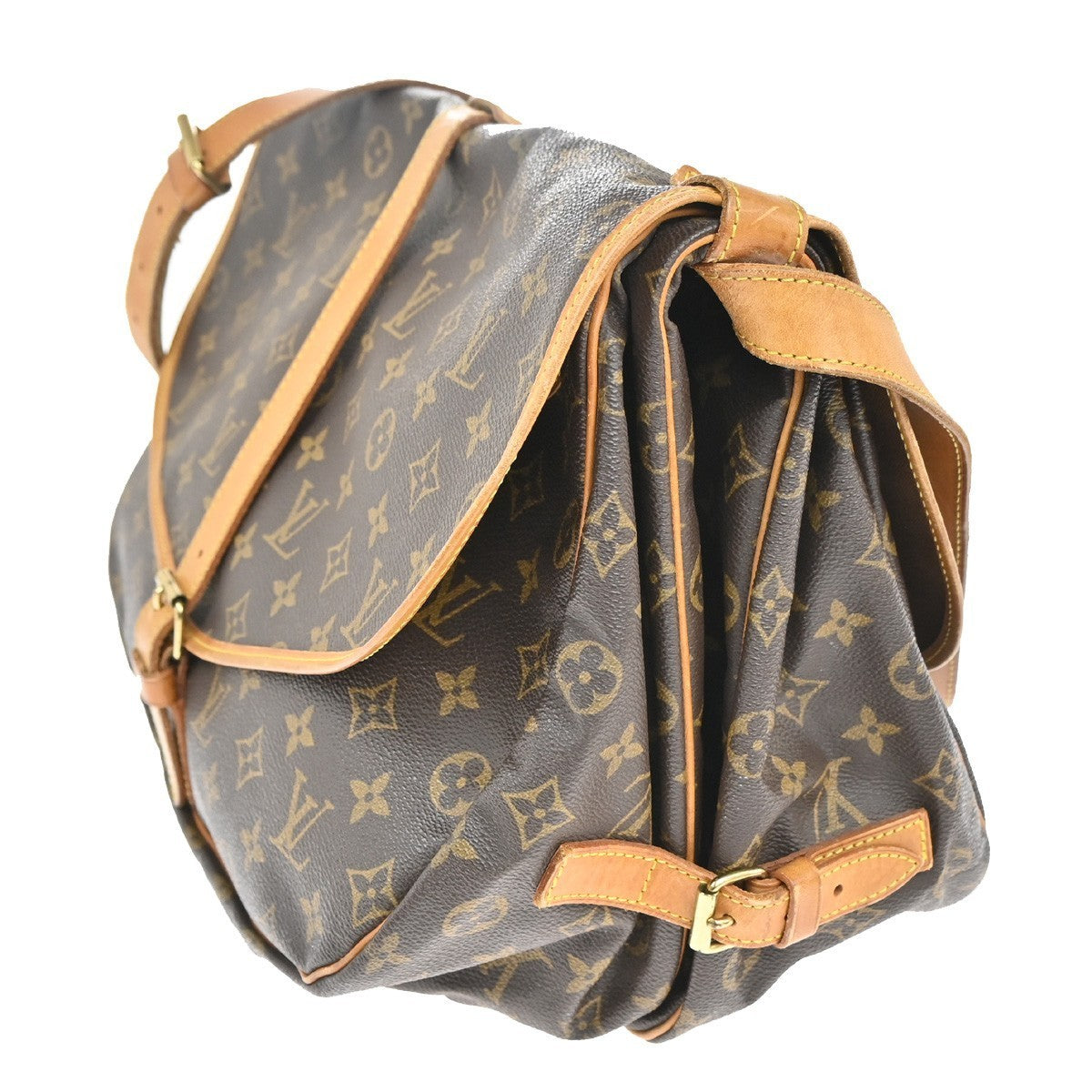 LOUIS VUITTON Saumur 35 Shoulder Bag Monogram Leather BN France M42254 73CA680