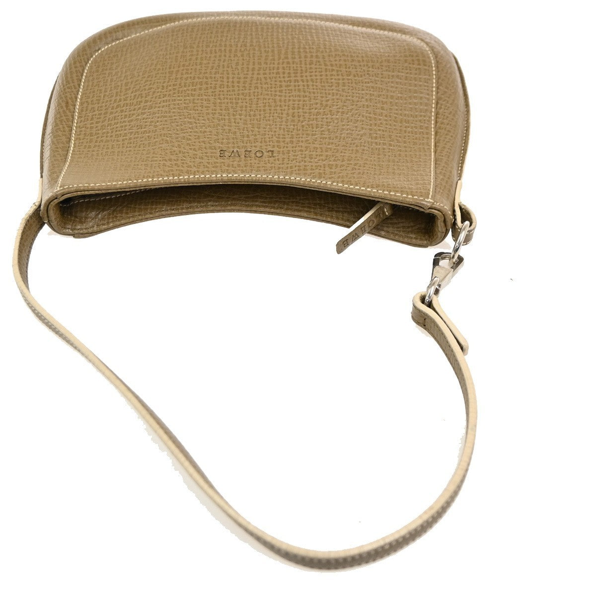 LOEWE Logo Shoulder Bag Embossing Leather Brown Spain SHW 70CA588