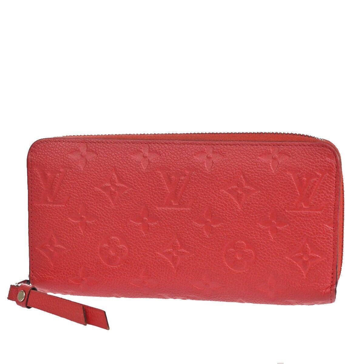 LOUIS VUITTON Long Zippy Wallet Monogram Empreinte Leather Cherry 34RH618