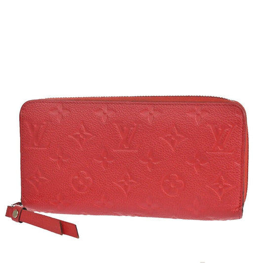 LOUIS VUITTON Long Zippy Wallet Monogram Empreinte Leather Cherry 34RH618