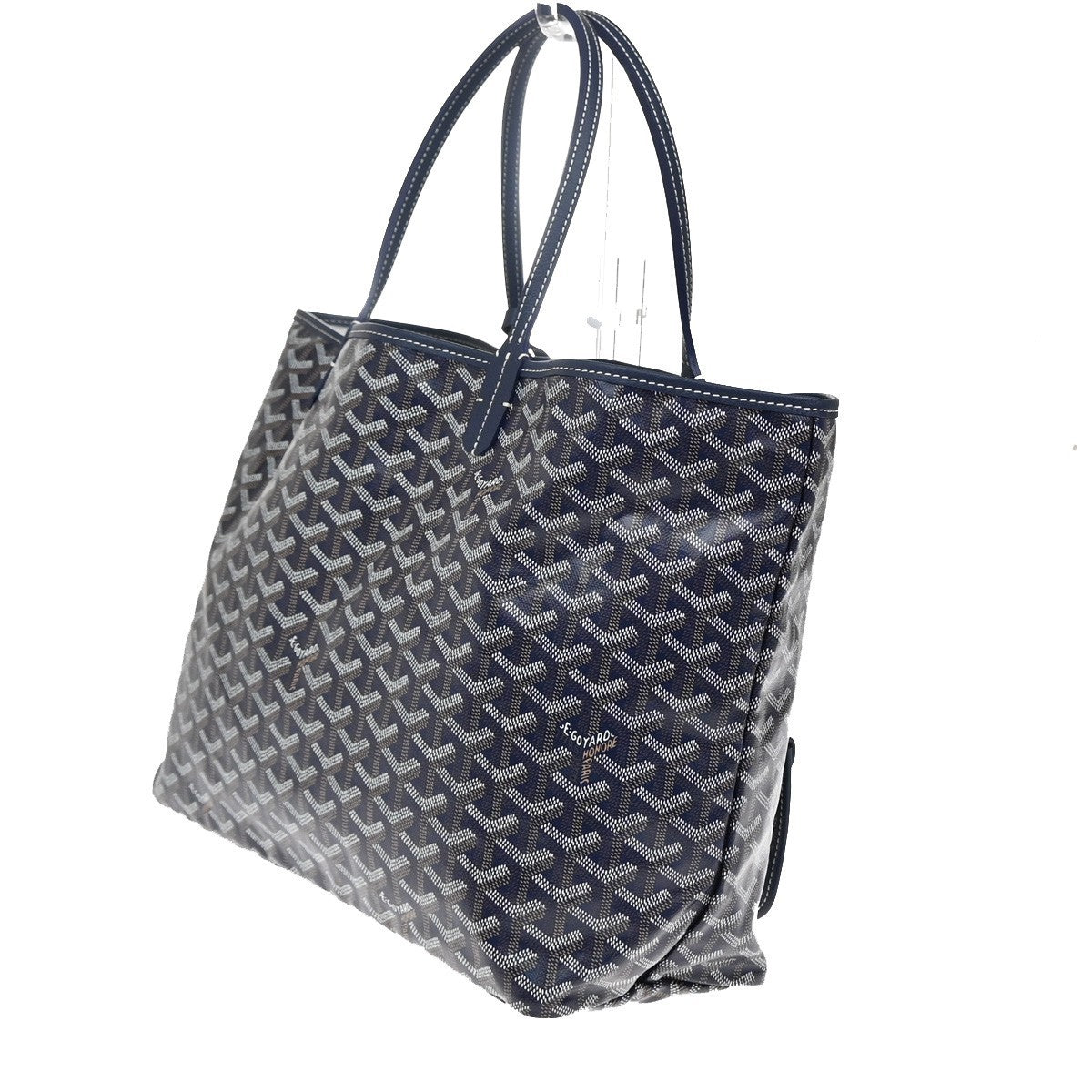 GOYARD Logo Saint Louis Small Shoulder Tote Bag Pouch Canvas Leather BE 357LC557