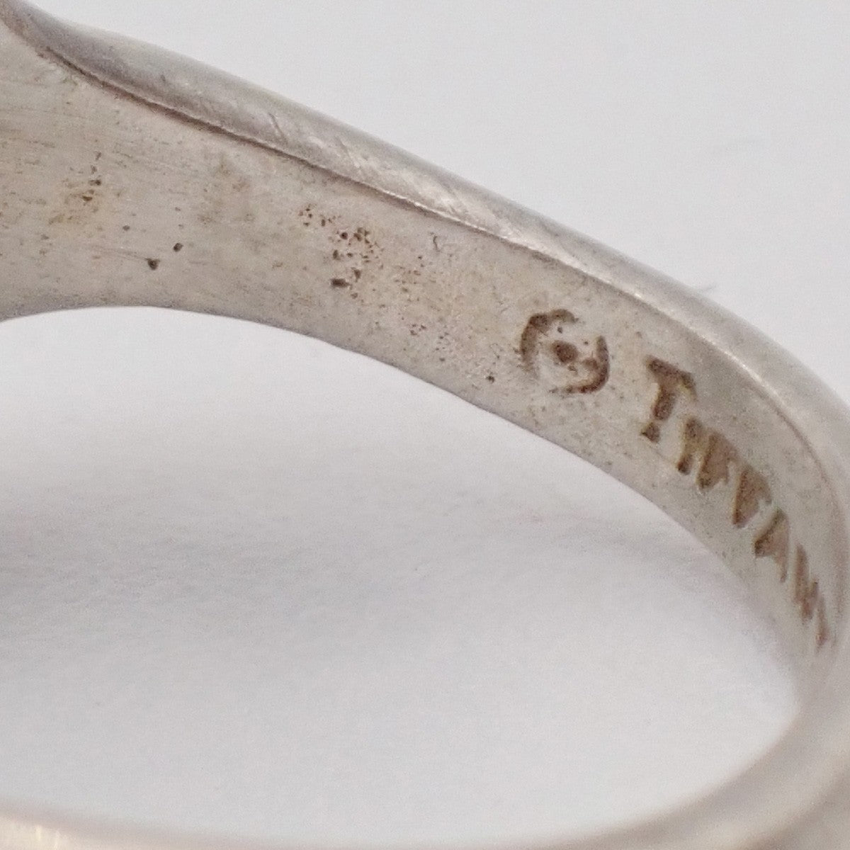 Tiffany & Co. Logo Elsa Peretti Open Heart Ring US6.5 Silver 925 01AA140