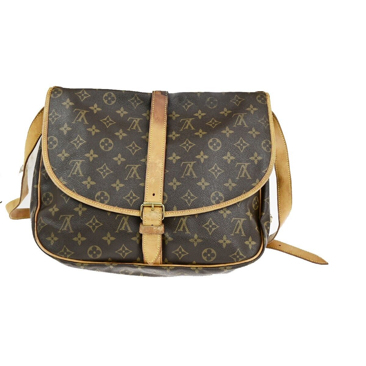LOUIS VUITTON Saumur 35 Shoulder Bag Monogram Leather BN France M42254 33EC935
