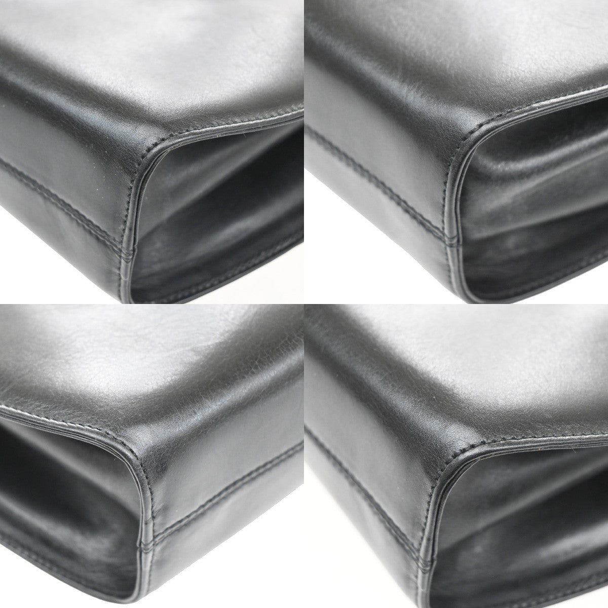 SALVATORE FERRAGAMO Gancini 2Way Shoulder Clutch Hand Bag Leather Black 38CA376