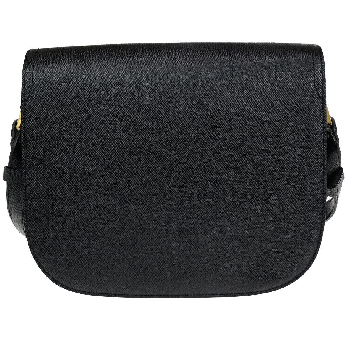 YVES SAINT LAURENT YSL Logo Shoulder Bag Leather Black GHW 83YG375