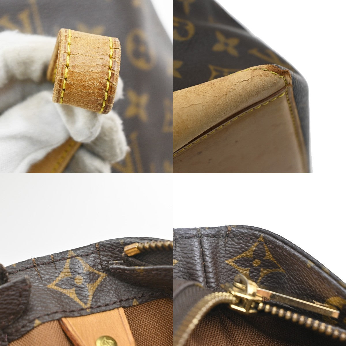 LOUIS VUITTON Cabas Mezzo Shoulder Bag Monogram Leather Brown M51151 77PA001