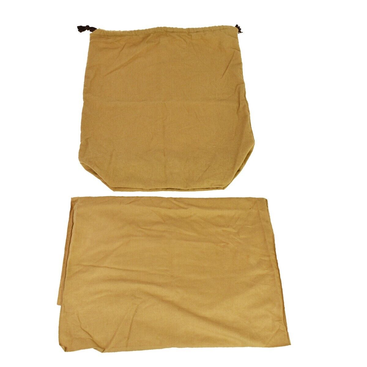 LOUIS VUITTON Logo 10 Set Dust Bag Drawstring Canvas Cotton Beige Brown 02GA591