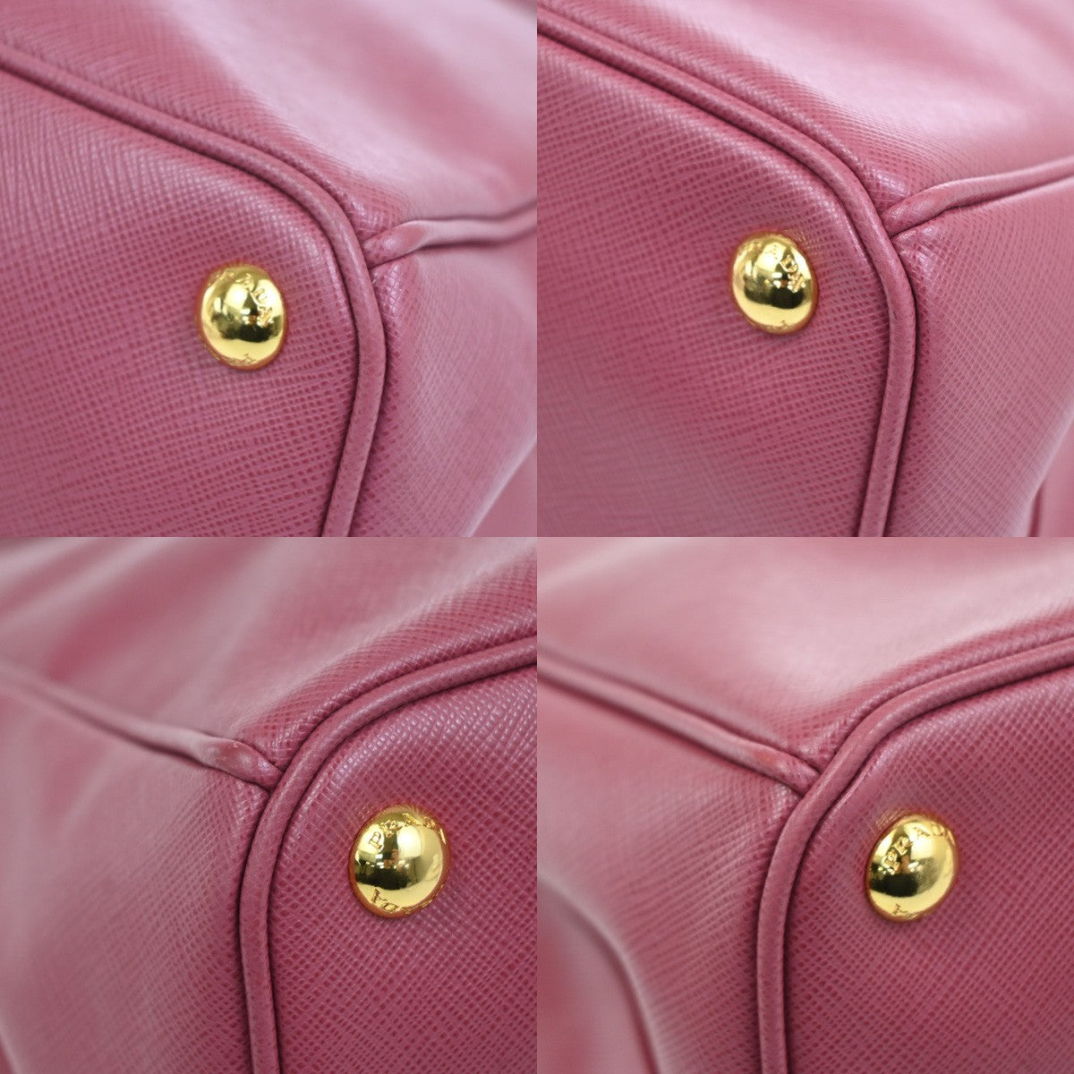 PRADA Galleria 2Way Shoulder Hand Bag Saffiano Leather Pink Italy 11CA830