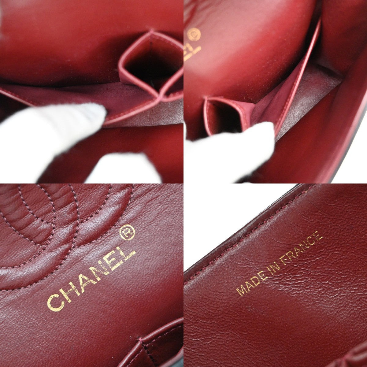 CHANEL Matelasse 23 Double Flap Chain Shoulder Bag Leather BK Vintage 396RF511