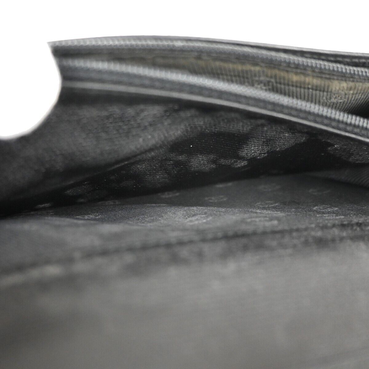 CHANEL CC Logo Long Bifold Wallet Purse Leather Black GHW Made in Spain 60EA118