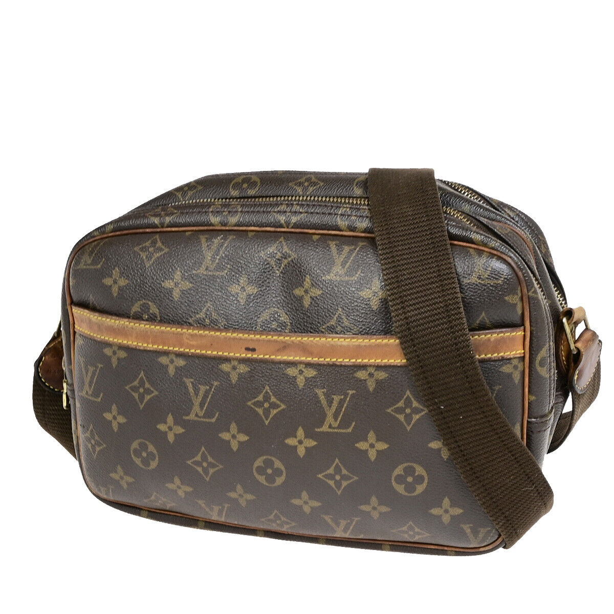 LOUIS VUITTON Reporter PM Crossbody Shoulder Bag Monogram Leather M45254 61YF080