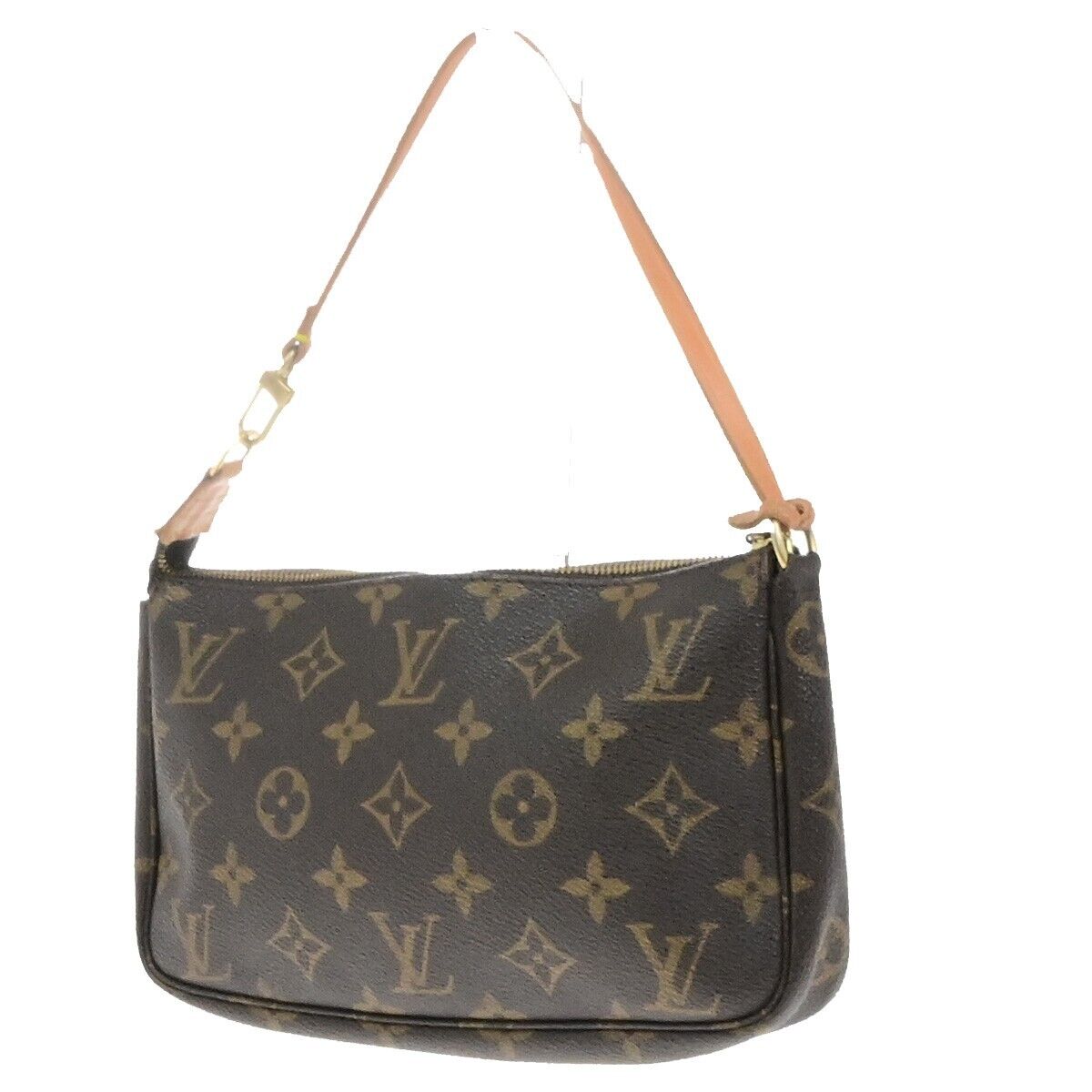 LOUIS VUITTON Pochette Accessoires Hand Bag Monogram Leather BN M51980 82EE115