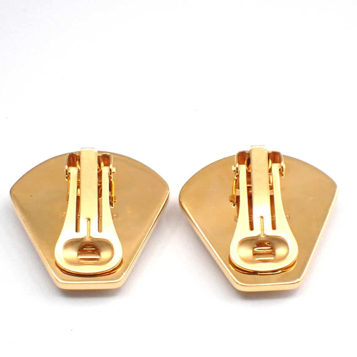 HERMES Logo Cloisonne Celtic Enamel Animal Motif Earrings Clip-On GHW 63RL809