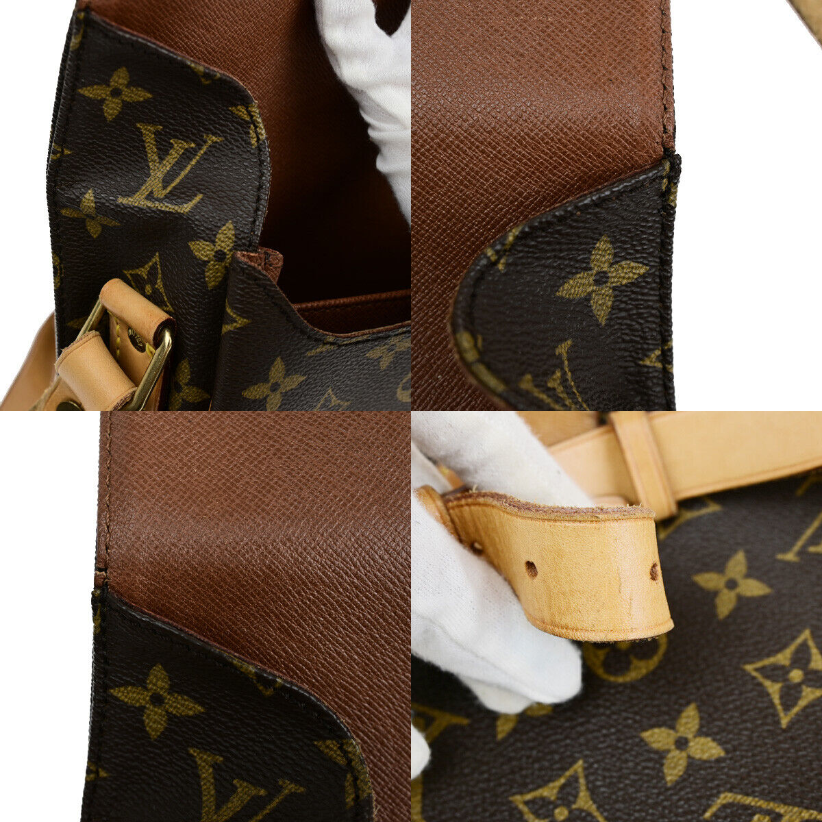 LOUIS VUITTON Cartouchiere GM Shoulder Bag Monogram Leather Brown M51252 89SJ026