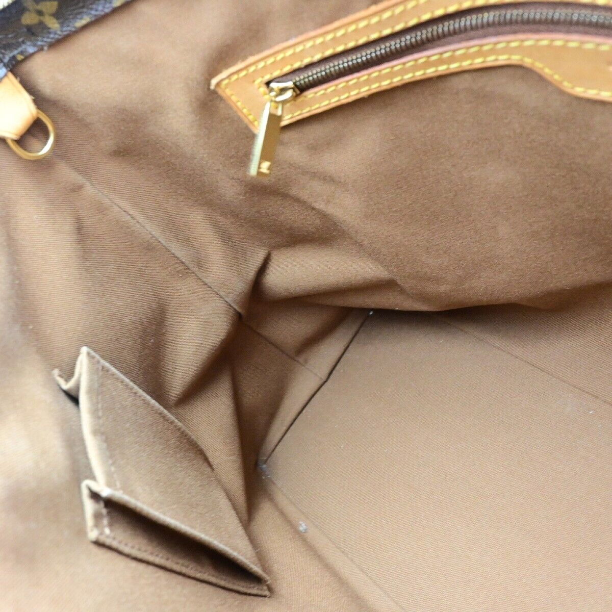 LOUIS VUITTON Cabas Mezzo Shoulder Bag Monogram Leather Brown M51151 73ED147