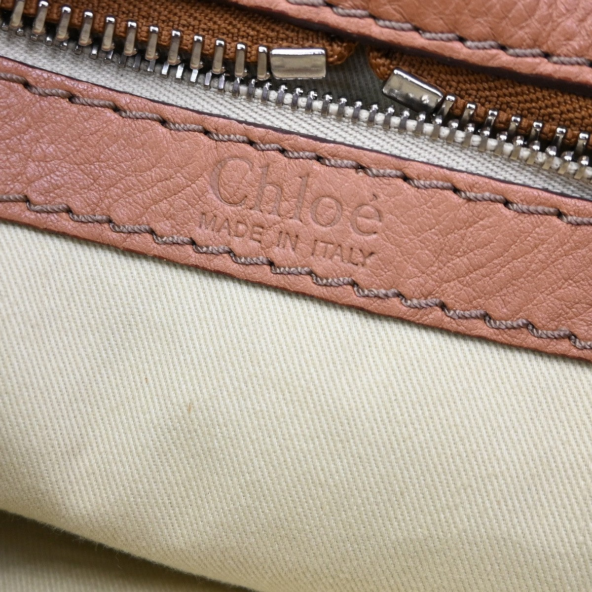 CHLOE Paddington Shoulder Hand Bag Leather Light Brown Italy GHW 59RL834