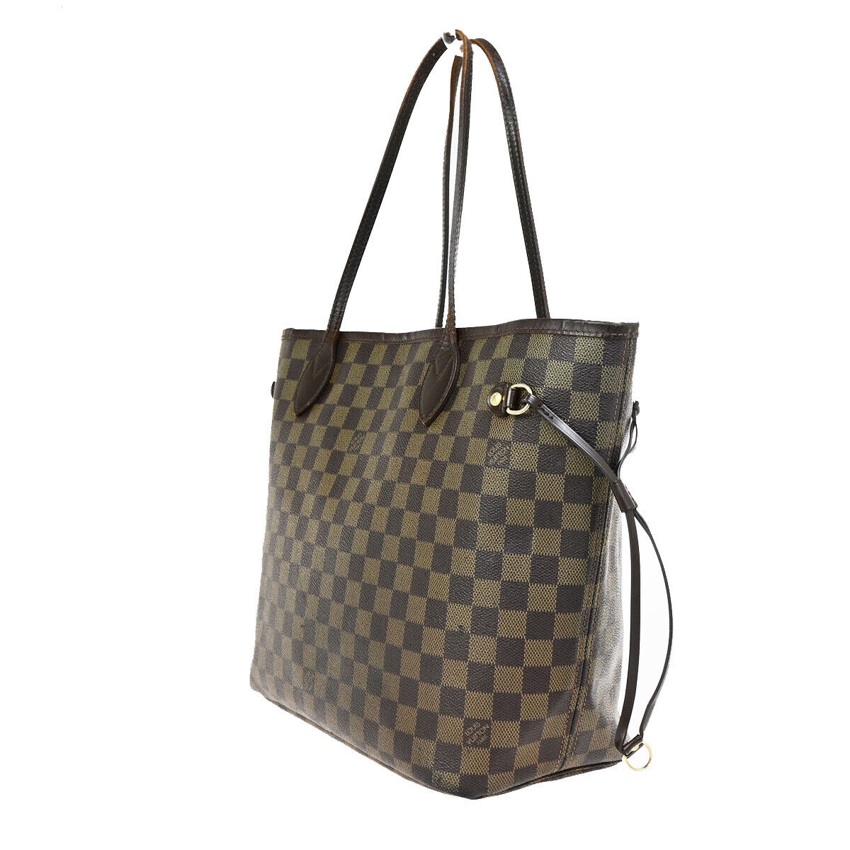 LOUIS VUITTON Neverfull MM Shoulder Tote Bag Damier Leather Brown N51105 79SJ502