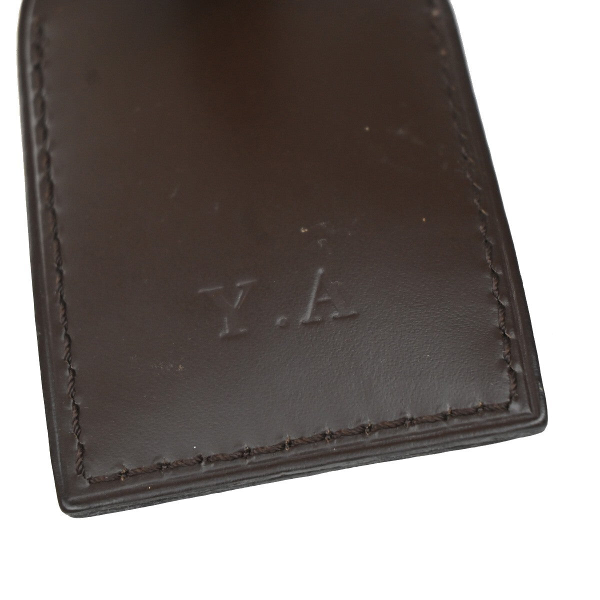 LOUIS VUITTON Logo 13 Set Name Luggage Tag Leather Brown Bag Accessory 09EE322