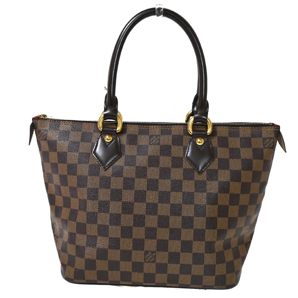 LOUIS VUITTON Saleya PM Damier Ebene Canvas Tote Handbag Brown N51183 14SH175